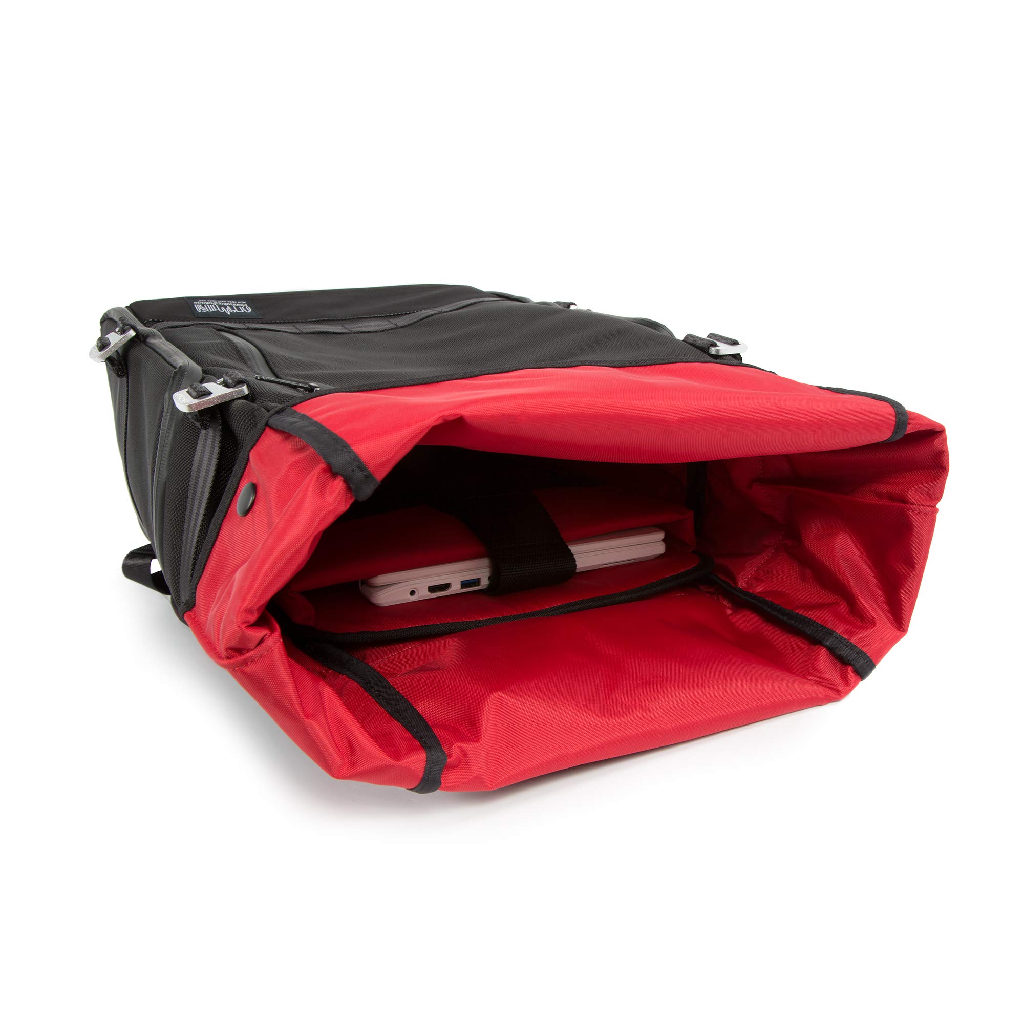 Manhattan Portage Focus Camera Backpack With Removable Laptop & Camera Insert Roll-Top Design Water-Resistant in Cordura (Black) - Image 4