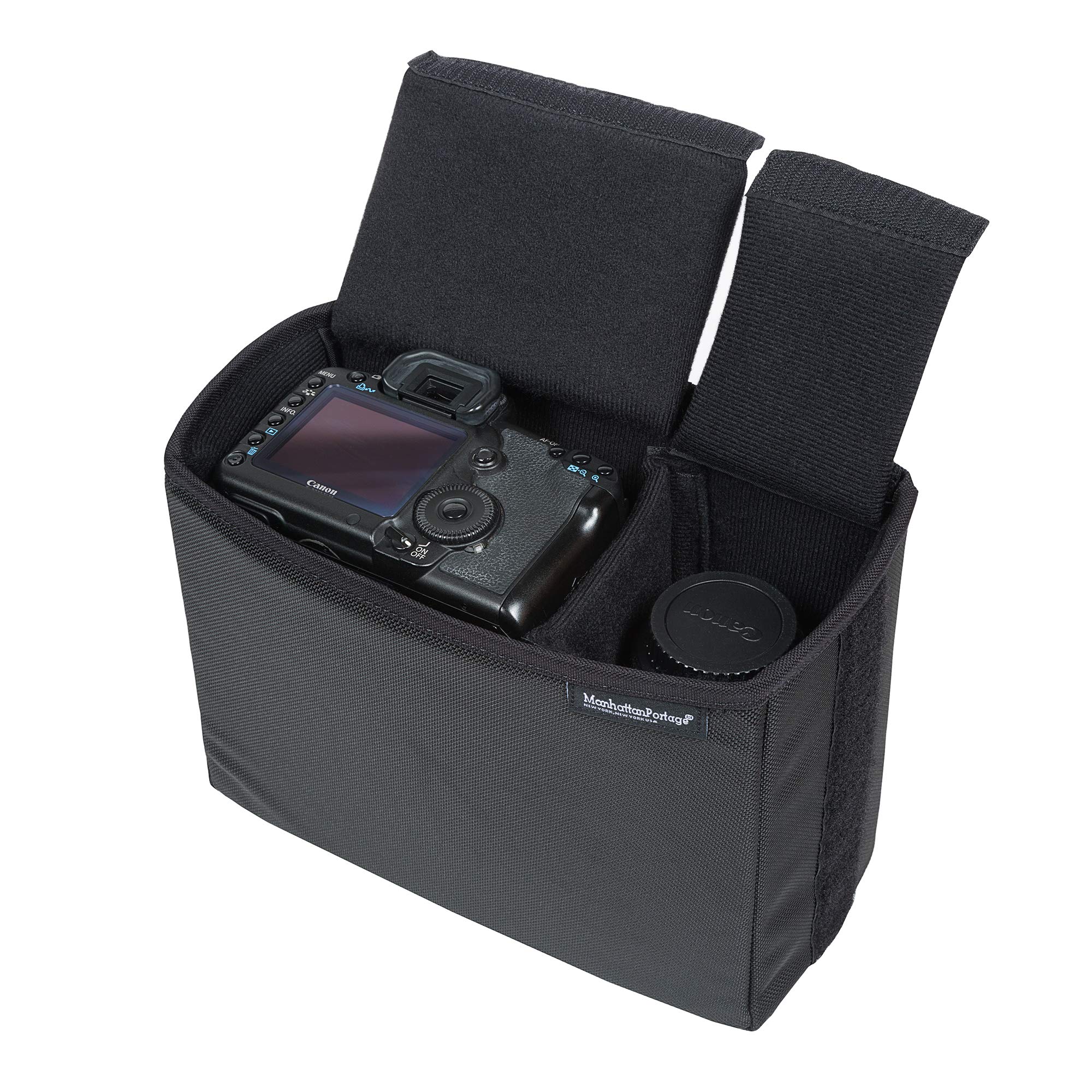 Manhattan Portage Focus Camera Backpack With Removable Laptop & Camera Insert Roll-Top Design Water-Resistant in Cordura (Black) - Image 8