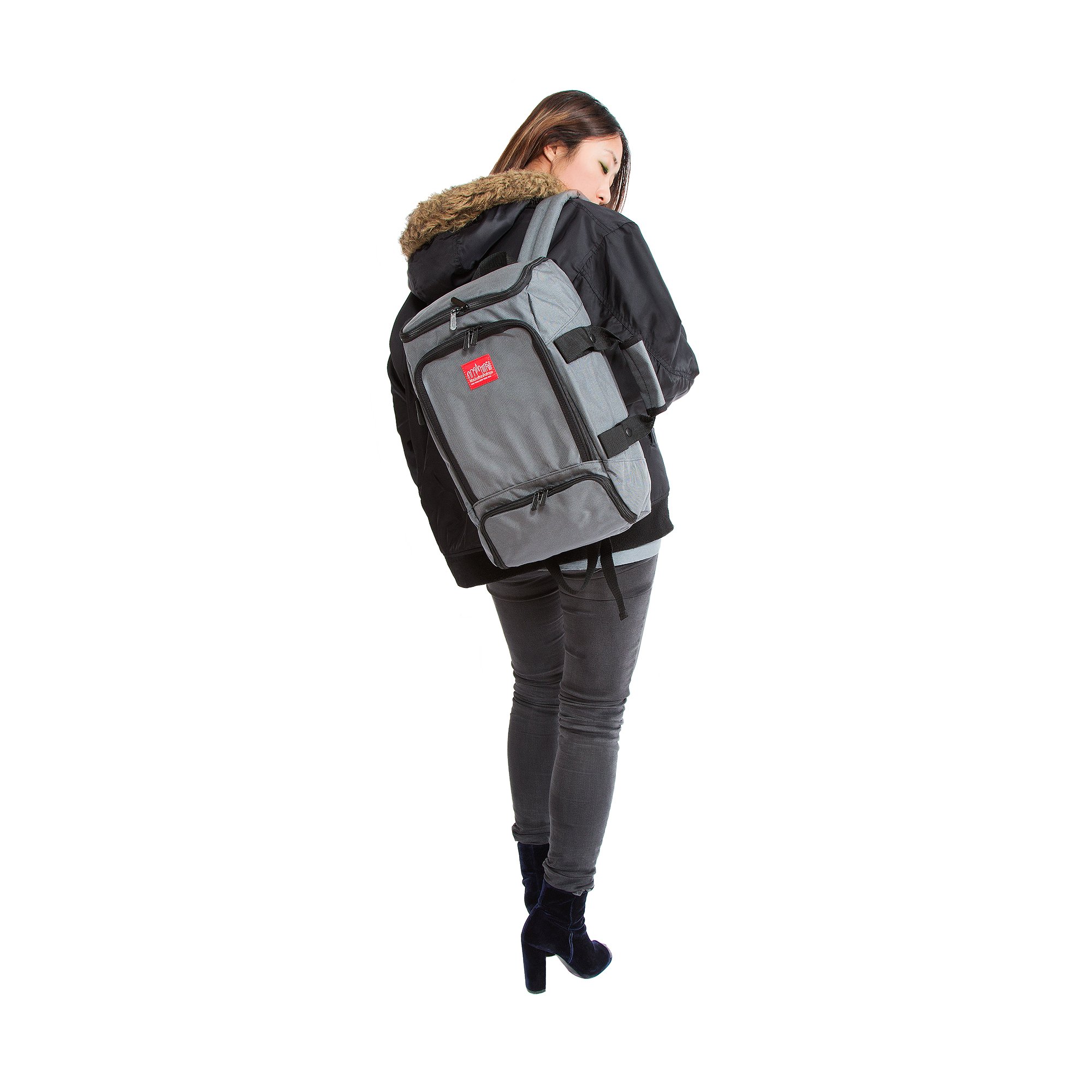 Manhattan Portage Ludlow Convertible Backpack JR - 2 Way Carry Water Resistant Spacious 1000D Cordura Backpack Duffle (Navy) - Image 7