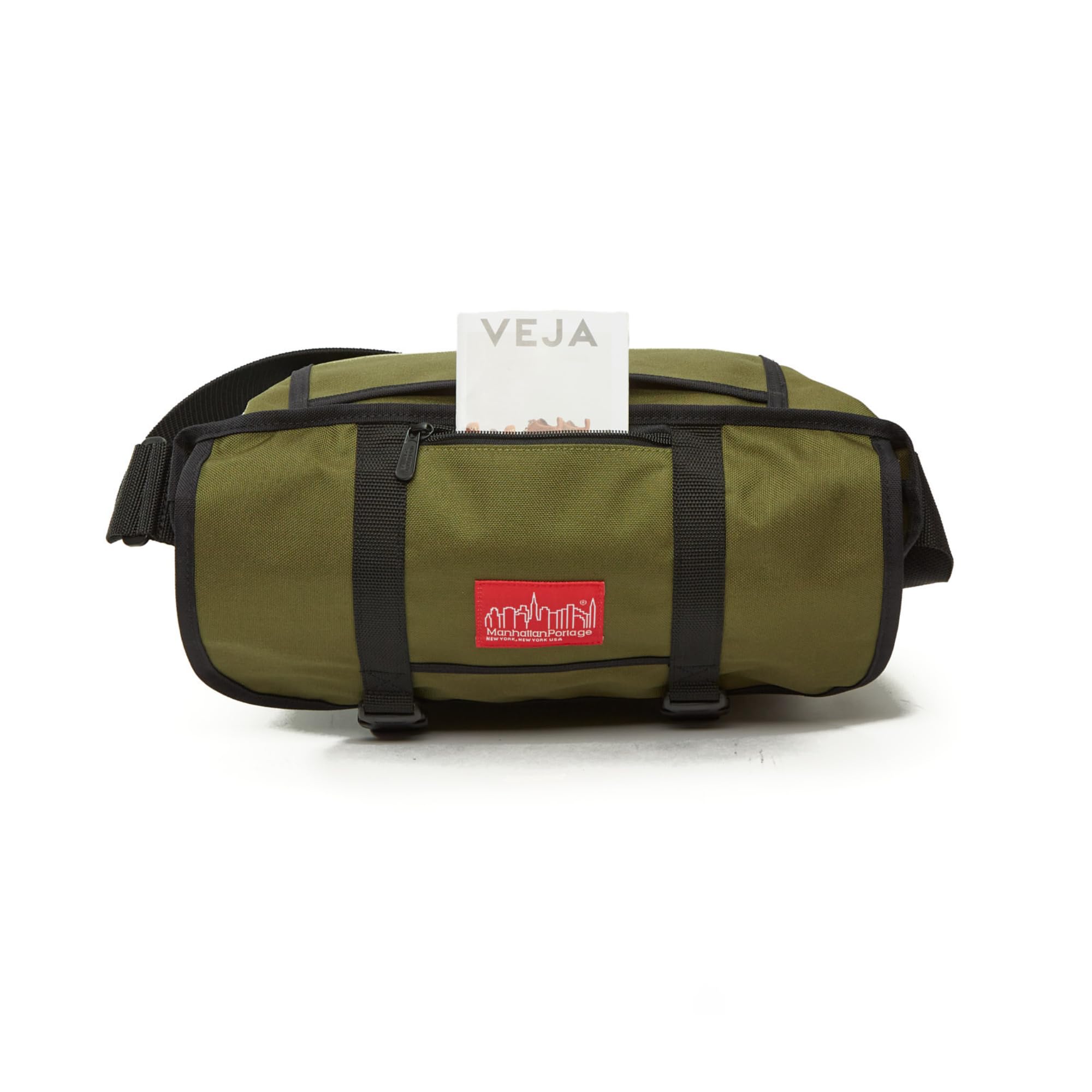 Manhattan Portage NY Messenger Bag With Adjustable Shoulder Strap Water Resistant Zippered Main Compartment 1000D Cordura - Image 4