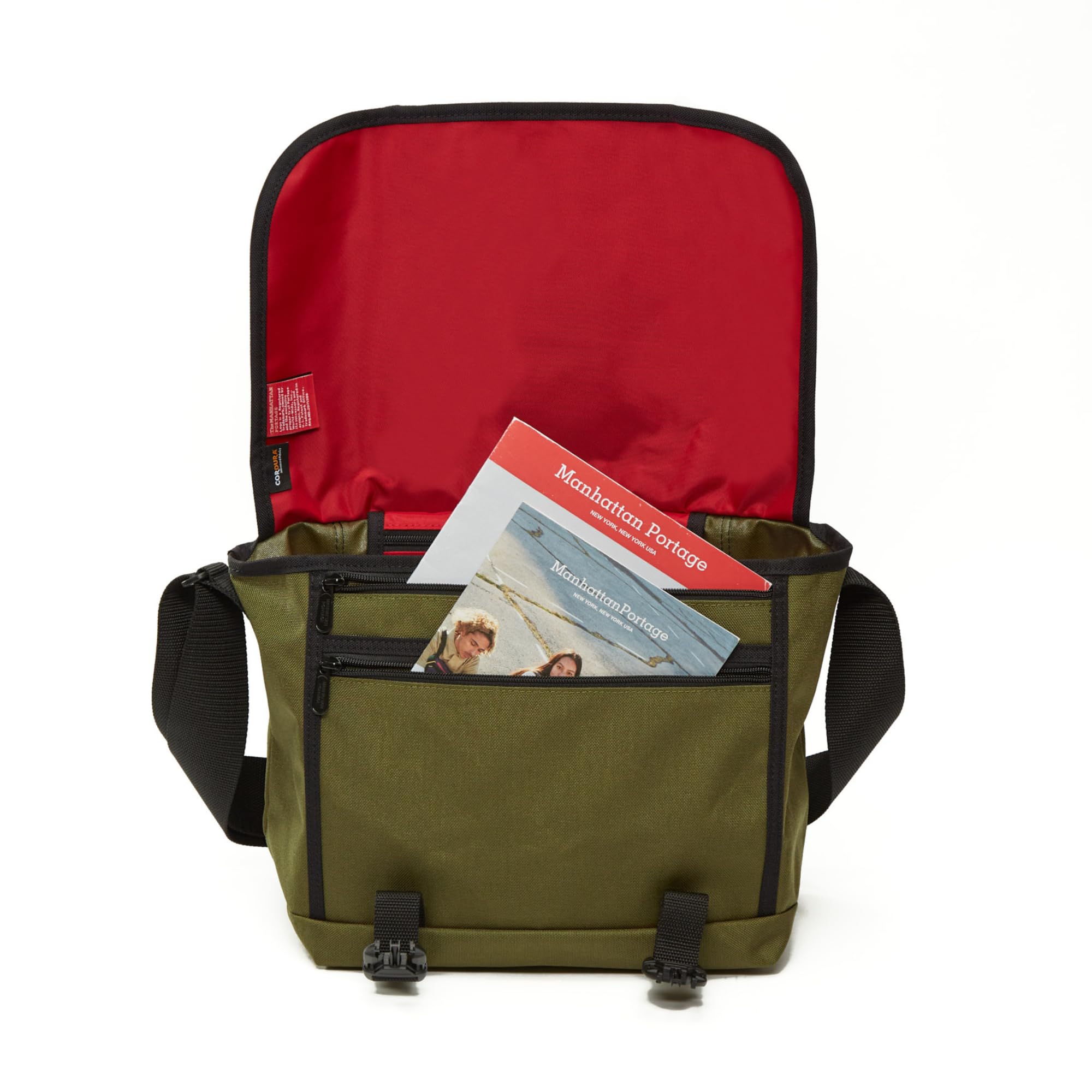 Manhattan Portage NY Messenger Bag With Adjustable Shoulder Strap Water Resistant Zippered Main Compartment 1000D Cordura - Image 8