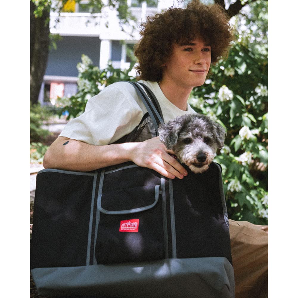 Manhattan Portage Pet Carrier Tote Bag (LG), Black/Grey - Image 3