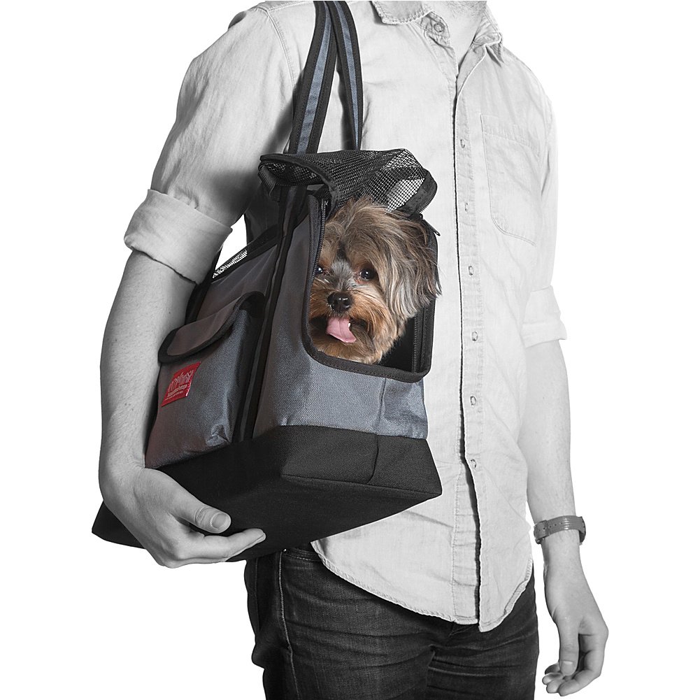 Manhattan Portage Pet Carrier Tote Bag Ver 2, Gray/Red, One Size - Image 7