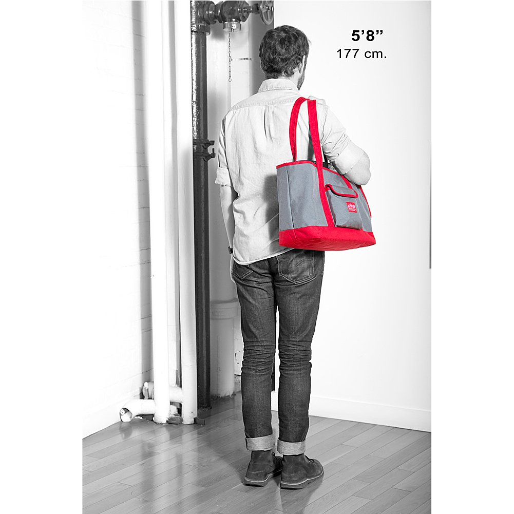 Manhattan Portage Pet Carrier Tote Bag Ver 2, Gray/Red, One Size - Image 8