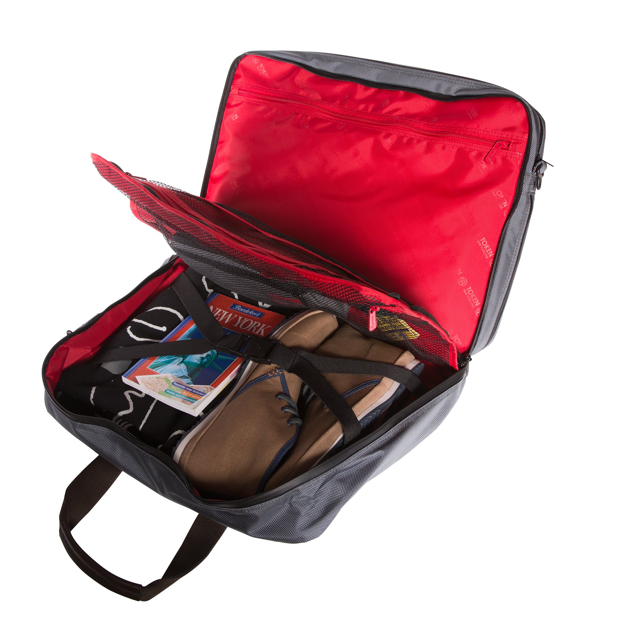 Token Bags Lawrence Laptop Bag Large with Back Zipper, Gray, One Size - Image 10