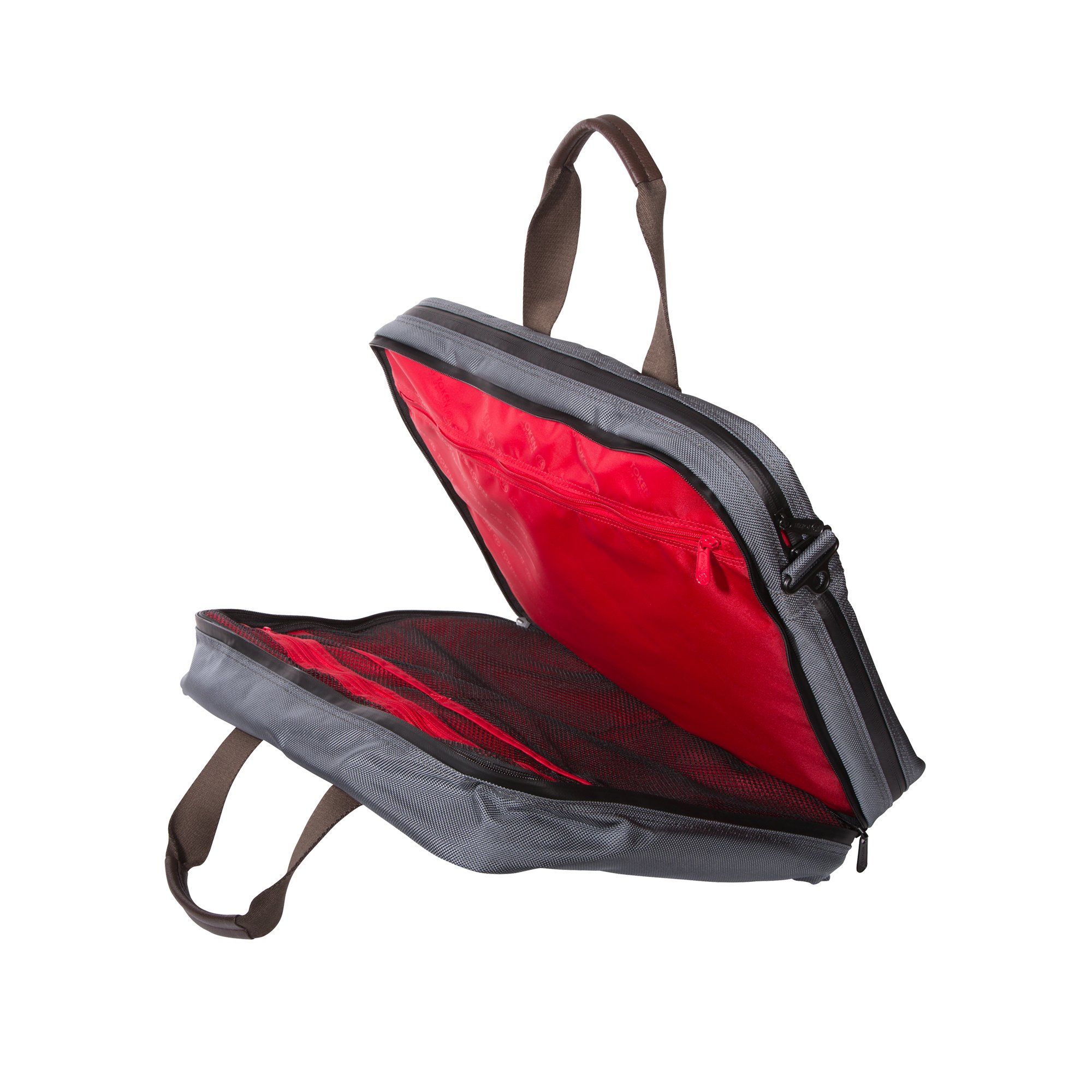 Token Bags Lawrence Laptop Bag Large with Back Zipper, Gray, One Size - Image 4