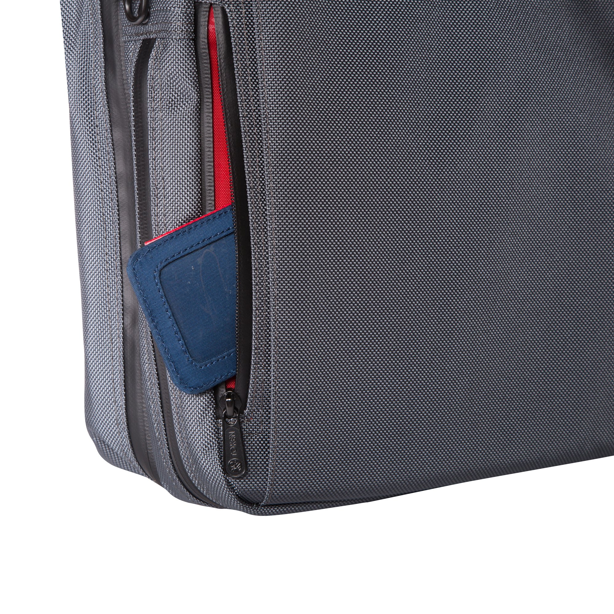 Token Bags Lawrence Laptop Bag Large with Back Zipper, Gray, One Size - Image 6
