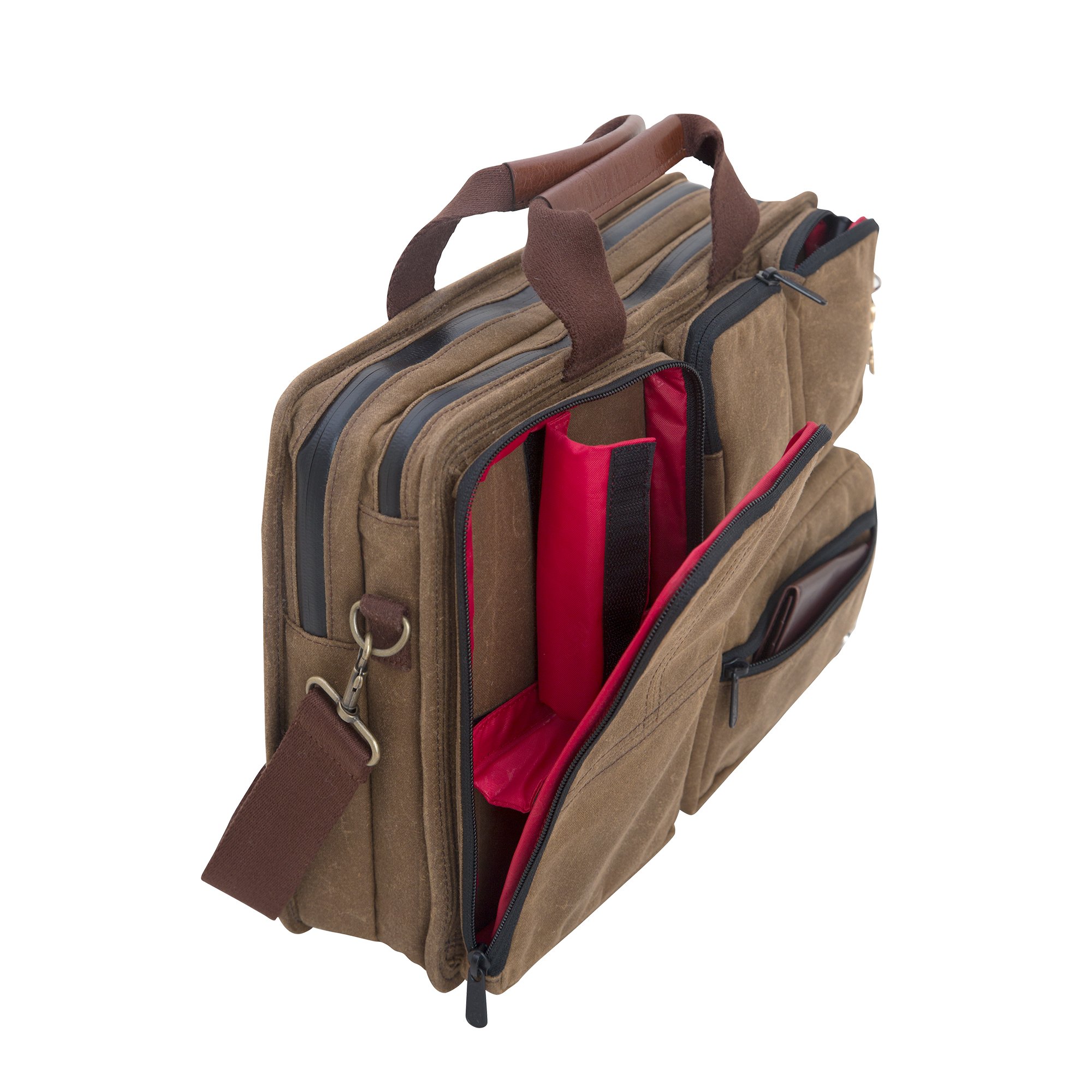 Token Bags Waxed Hewes Briefcase, Field Tan, One Size - Image 4