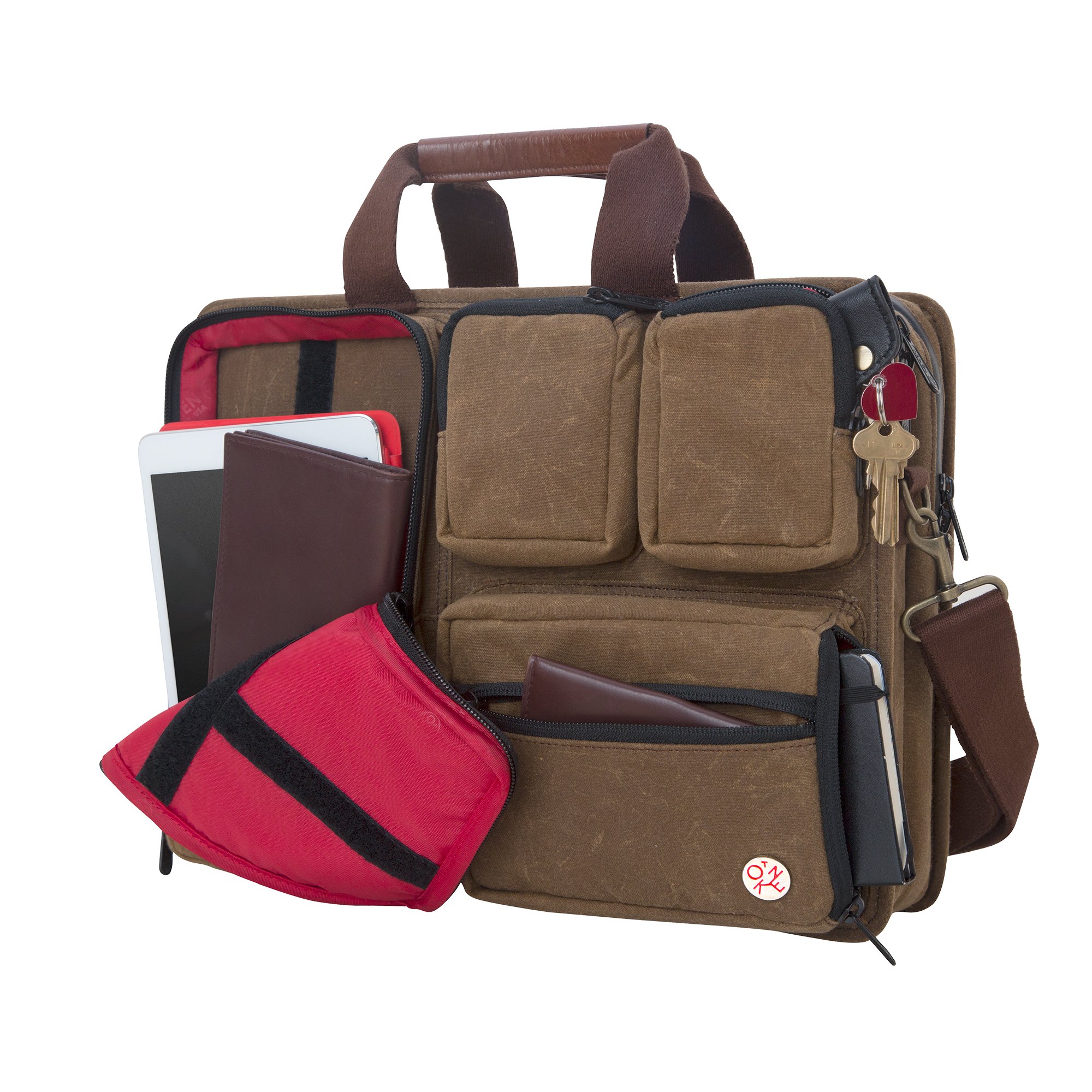 Token Bags Waxed Hewes Briefcase, Field Tan, One Size - Image 7