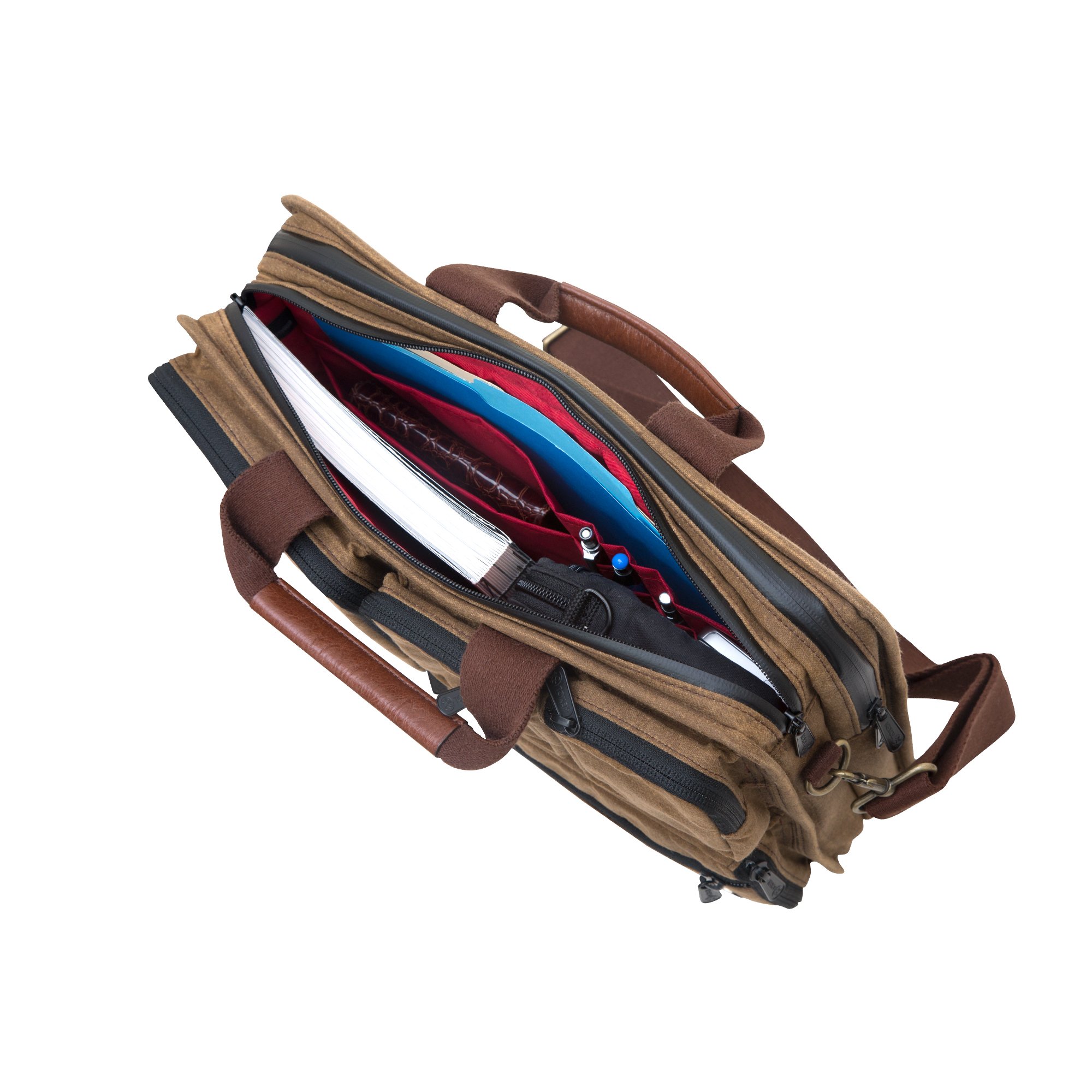 Token Bags Waxed Hewes Briefcase, Field Tan, One Size - Image 8