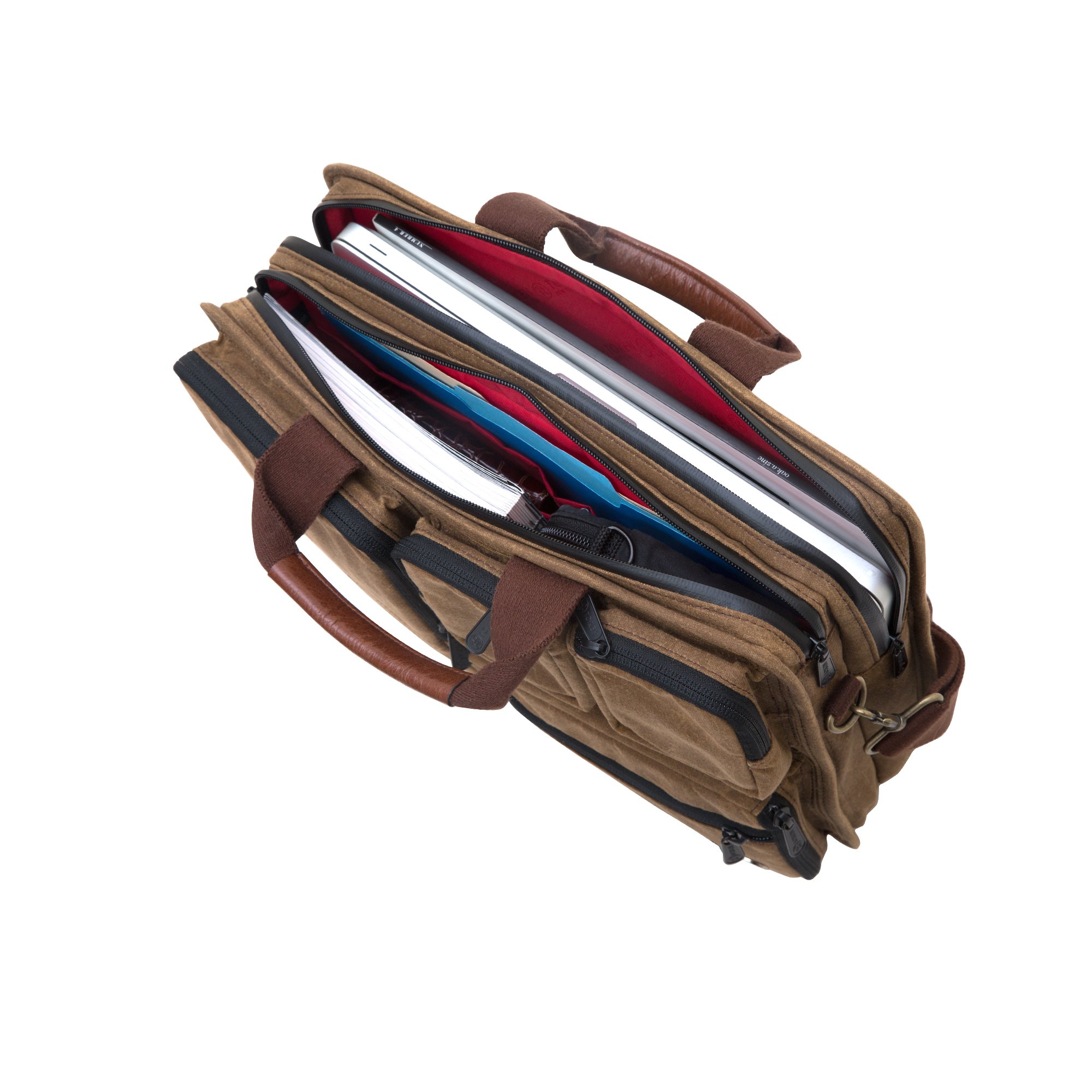 Token Bags Waxed Hewes Briefcase, Field Tan, One Size - Image 9