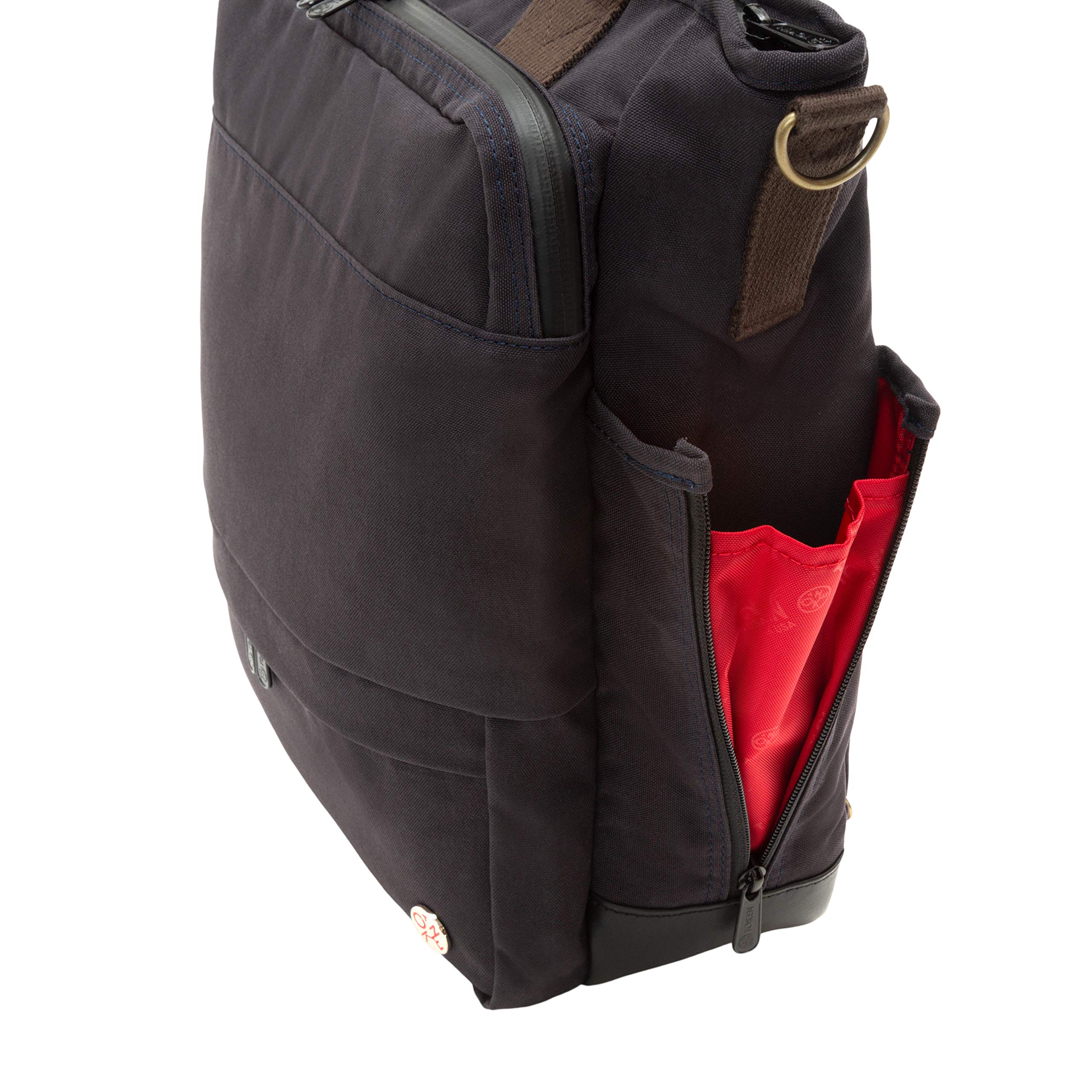 Waxed Nylon Fordham Convertible Bag, Black - Image 5