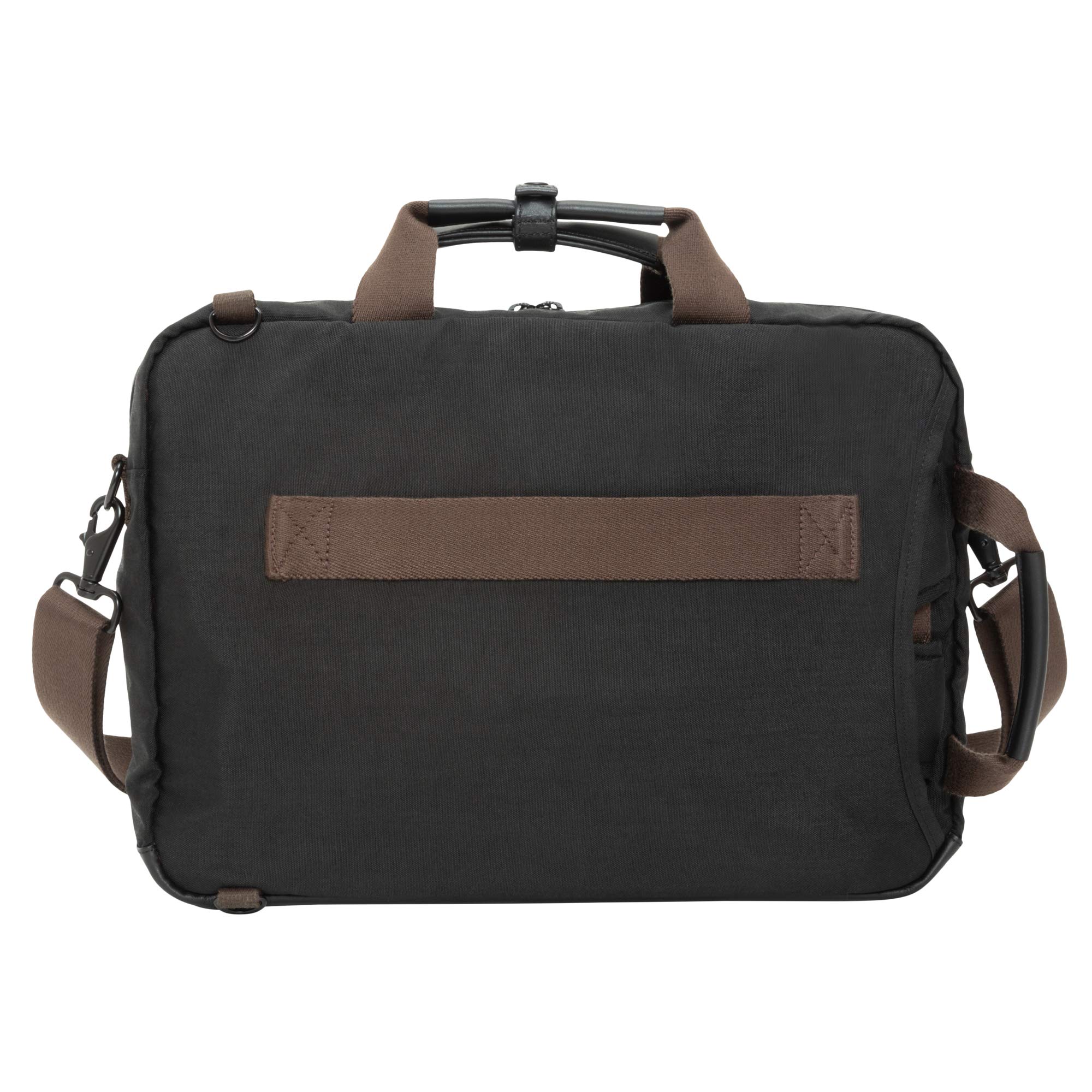 Waxed Nylon Saratoga Briefcase, Black - Image 3