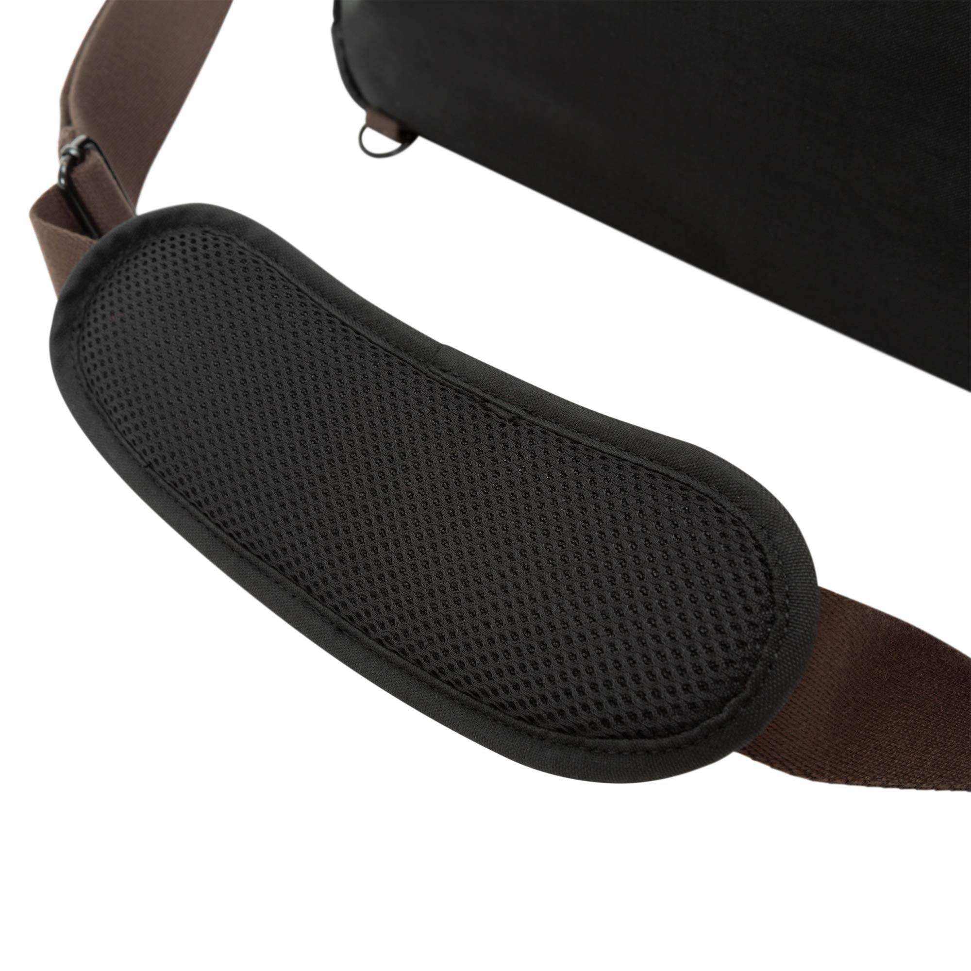 Waxed Nylon Saratoga Briefcase, Black - Image 5