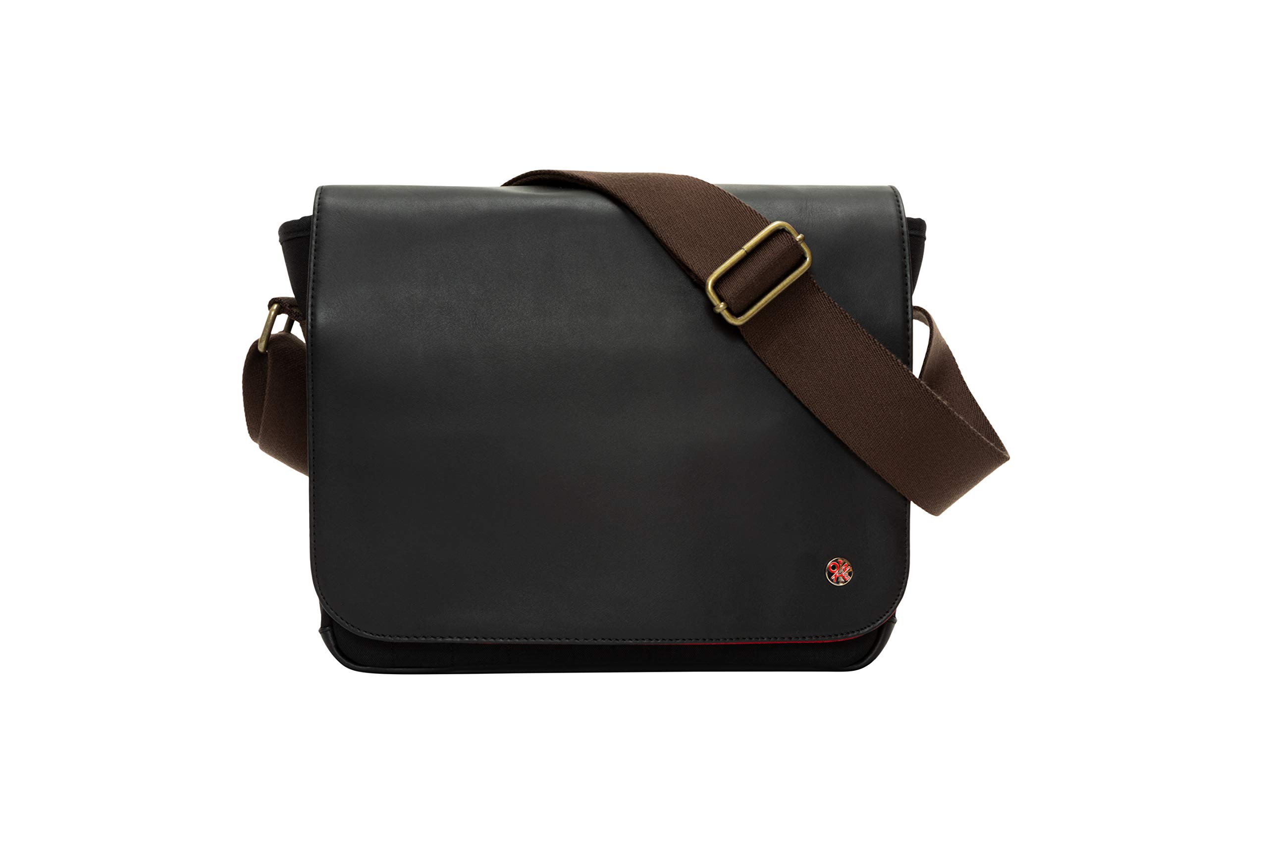 Waxed Nylon Sheridan Shoulder Bag (M) W/Back Zipper, Black - Image 6